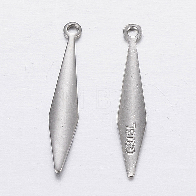 316 Surgical Stainless Steel Pendants STAS-P198-04-1