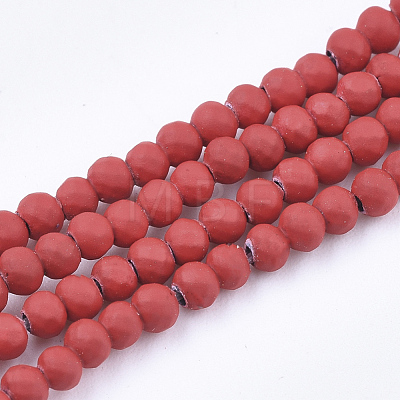 Spray Painted Non-magnetic Synthetic Hematite Beads Strands G-T124-12A-1
