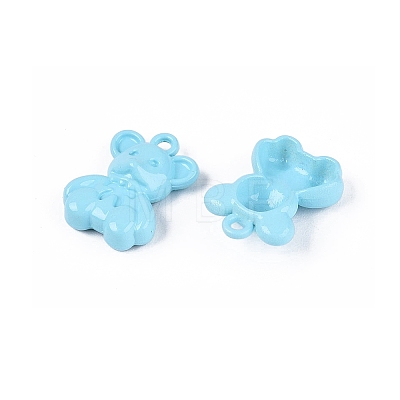 Spray Painted Alloy Pendants PALLOY-Q466-03E-1