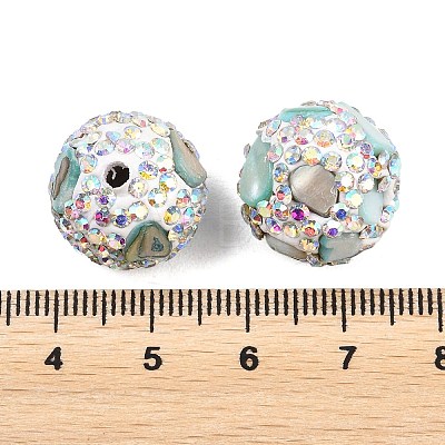 Handmade Polymer Clay Rhinestone Beads CLAY-H009-03-1