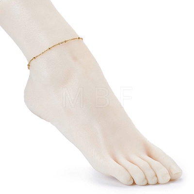 304 Stainless Steel Satellite Chain Anklets AJEW-AN00393-1