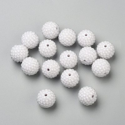 Chunky Resin Rhinestone Bubblegum Ball Beads RESI-A001-5-1