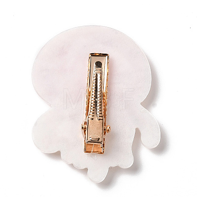 Ocean Theme Jellyfish Acrylic Alligator Hair Clips OHAR-A009-01G-1