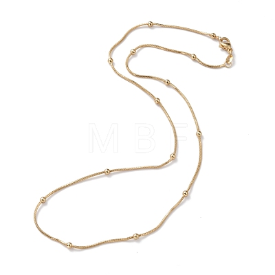 Brass Snake Chain Necklaces NJEW-I247-05G-1