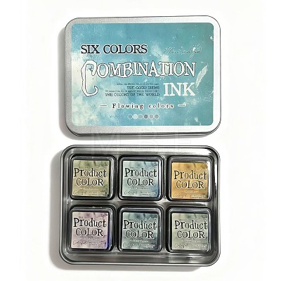 Plastic Craft Finger Ink Pad Stamps AJEW-H155-17B-1