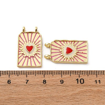 Brass Enamel Pendants KK-Q098-03G-1