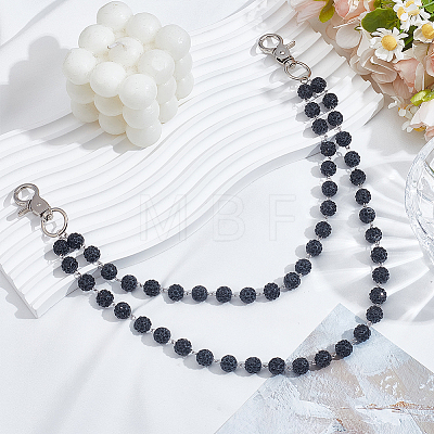 1Pc Polymer Clay Rhinestone Round Beaded Pants Chains AJEW-BM0001-29A-01-1