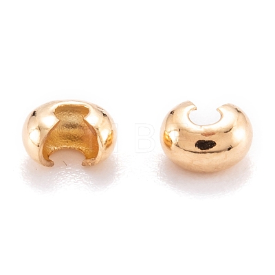 Brass Crimp Beads Covers KK-F824-036B-G-1