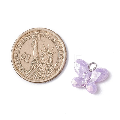 Opaque Acrylic Imitation Pearl Beads Pendants PALLOY-JF04293-1