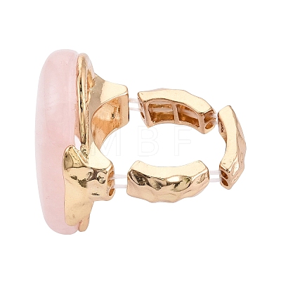 Natural Rose Quartz Stretch Finger Rings RJEW-N055-01E-1