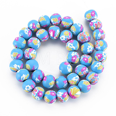 Handmade Polymer Clay Beads Strands CLAY-N008-055-08-1