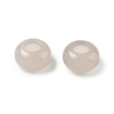 Natural White Agate European Beads GG-CBA19D0-02-1
