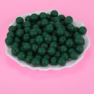 Round Silicone Focal Beads SI-JX0046A-127-1