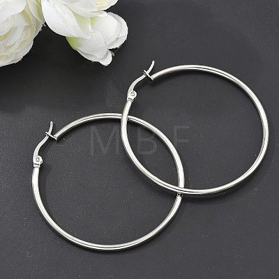 Tarnish Resistant 304 Stainless Steel Big Hoop Earrings EJEW-F105-06P-1