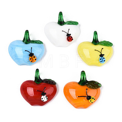 Handmade Lampwork Pendants LAMP-N034-15-1