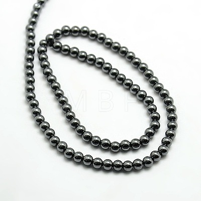 Grade AAA Magnetic Synthetic Hematite Round Bead Strands G-G644-E-11-1
