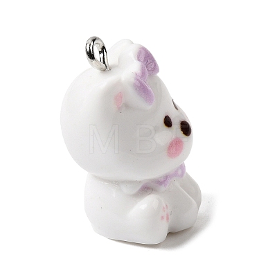 Opaque Resin Pendants RESI-P051-02P-M-1