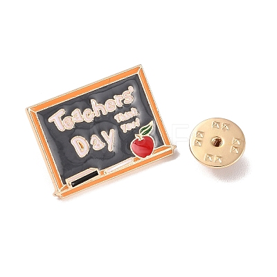 Teacher's Day Theme Rack Plating Light Gold Alloy Brooches JEWB-Z016-01KCG-12-1