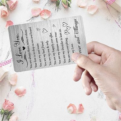 Rectangle 201 Stainless Steel Custom Thermal Transfer Wallet Card DIY-WH0252-037-1