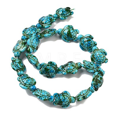 Synthetic Turquoise Dyed Beads Strands G-P507-05Q-1