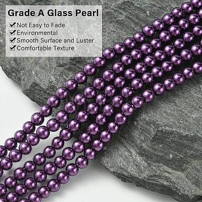 Grade A Glass Pearl Beads HY-J001-4mm-HX031-1
