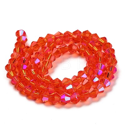 Transparent Electroplate Glass Beads Strands EGLA-A039-T4mm-L14-1