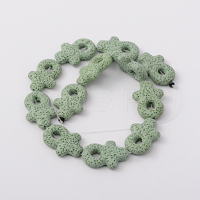 Synthetic Lava Rock Bead Strands G-N0094-15-1