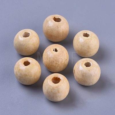 Dyed Natural Wood Beads WOOD-Q006-16mm-04-LF-1