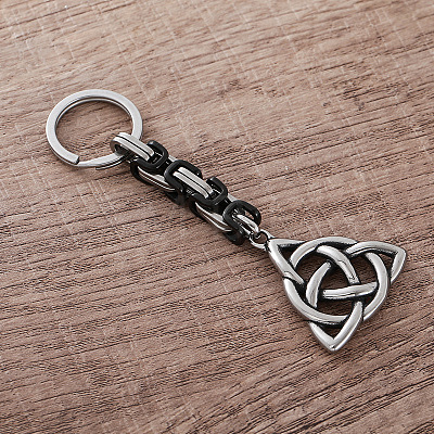 304 Stainless Steel Triqueta Keychains GS1230-1