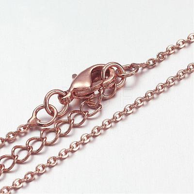 Brass Chain Necklaces MAK-F013-06RG-1