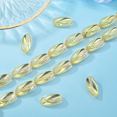 1Strand Electroplate Transparent Glass Beads Strands EGLA-TADJ0001-20C-1