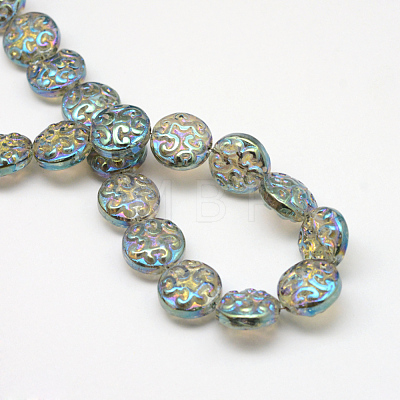 Electroplate Glass Beads Strands X-EGLA-Q063-04-1