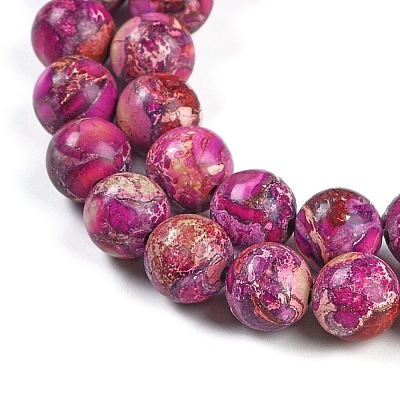 Natural Imperial Jasper Beads Strands G-I122-8mm-29-1