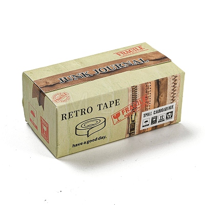 4 Rolls Retro Zipper Decorative Paper Tapes STIC-C008-01D-1