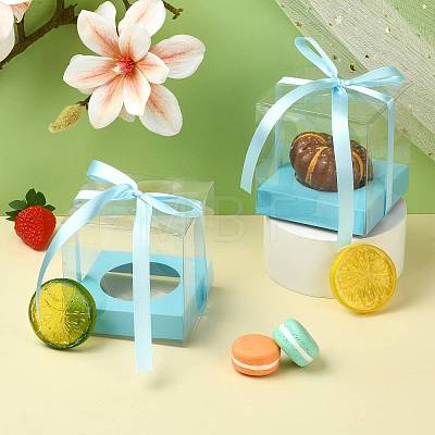 Square PET & Paper Bakery Box CON-FZC0002-004D-1