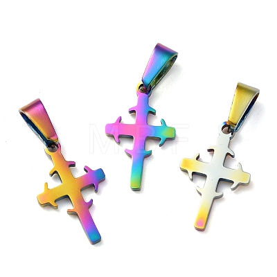 Ion Plating(IP) 304 Stainless Steel Pendants STAS-P253-06MC-1