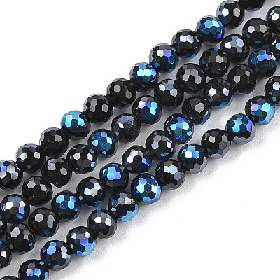 Electroplate Transparent Glass Beads EGLA-B013-02A-PL15-1