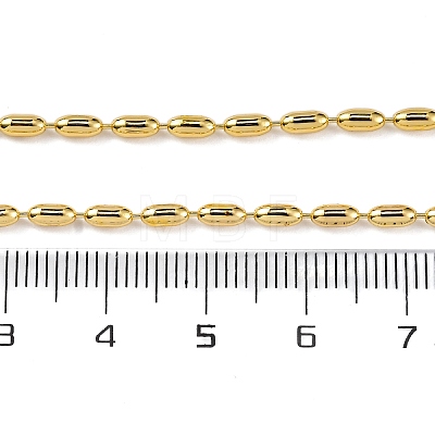 Rack Plating Brass Oval Link Chain Necklace NJEW-A035-06G-03-1