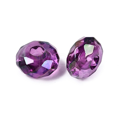 Transparent Acrylic European Beads OACR-E033-25B-1