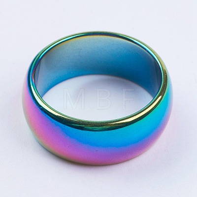 Non-magnetic Synthetic Hematite Rings RJEW-I051-02-1