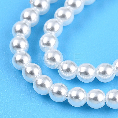 Baking Painted Pearlized Glass Pearl Bead Strands HY-N002-2mm-A12-1