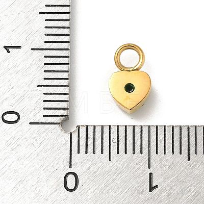 Ion Plating(IP) 304 Stainless Steel with Rhinestone Charms STAS-G351-14G-03-1