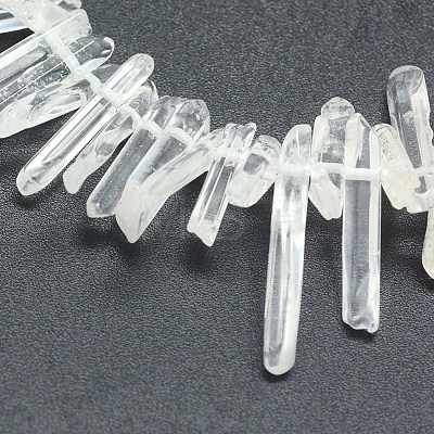 Natural Quartz Crystal Beads Strands G-P368-10-1