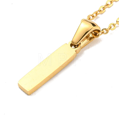 Ion Plating(IP) Initial Letter 304 Stainless Steel Pendant Necklaces NJEW-M199-01G-I-1