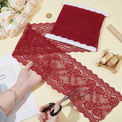1 Roll 10% Spandex & 90% Nylon Lace Ribbon OCOR-OC0001-96D-1
