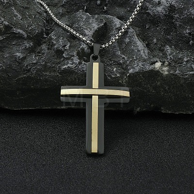 201 Stainless Steel Pendant Necklaces NJEW-C034-39D-M-1