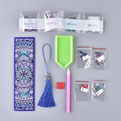 DIY Diamond Painting Stickers Kits For Bookmark Making DIY-R076-006-1