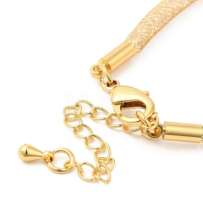 Brass Mesh Chain Bracelets for Women DIY-B066-02G-01-1