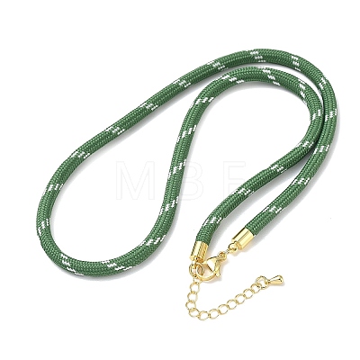 Ployester Core-Wrapped Round Cord Necklace Making KK-CBACFA2-03G-23-1