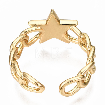 Brass Enamel Cuff Rings RJEW-N035-009-NF-1